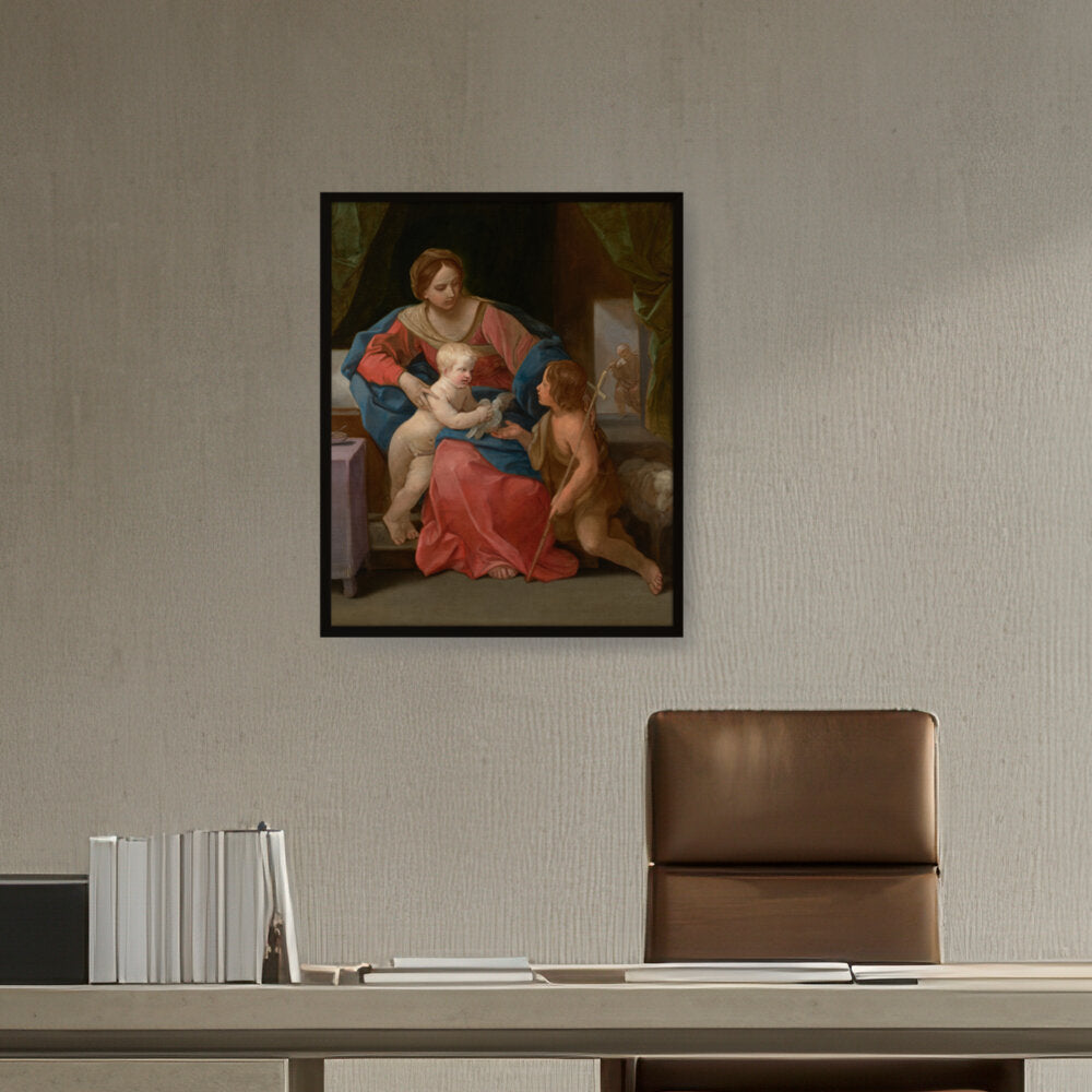 The Virgin And Child - Framed Canvas