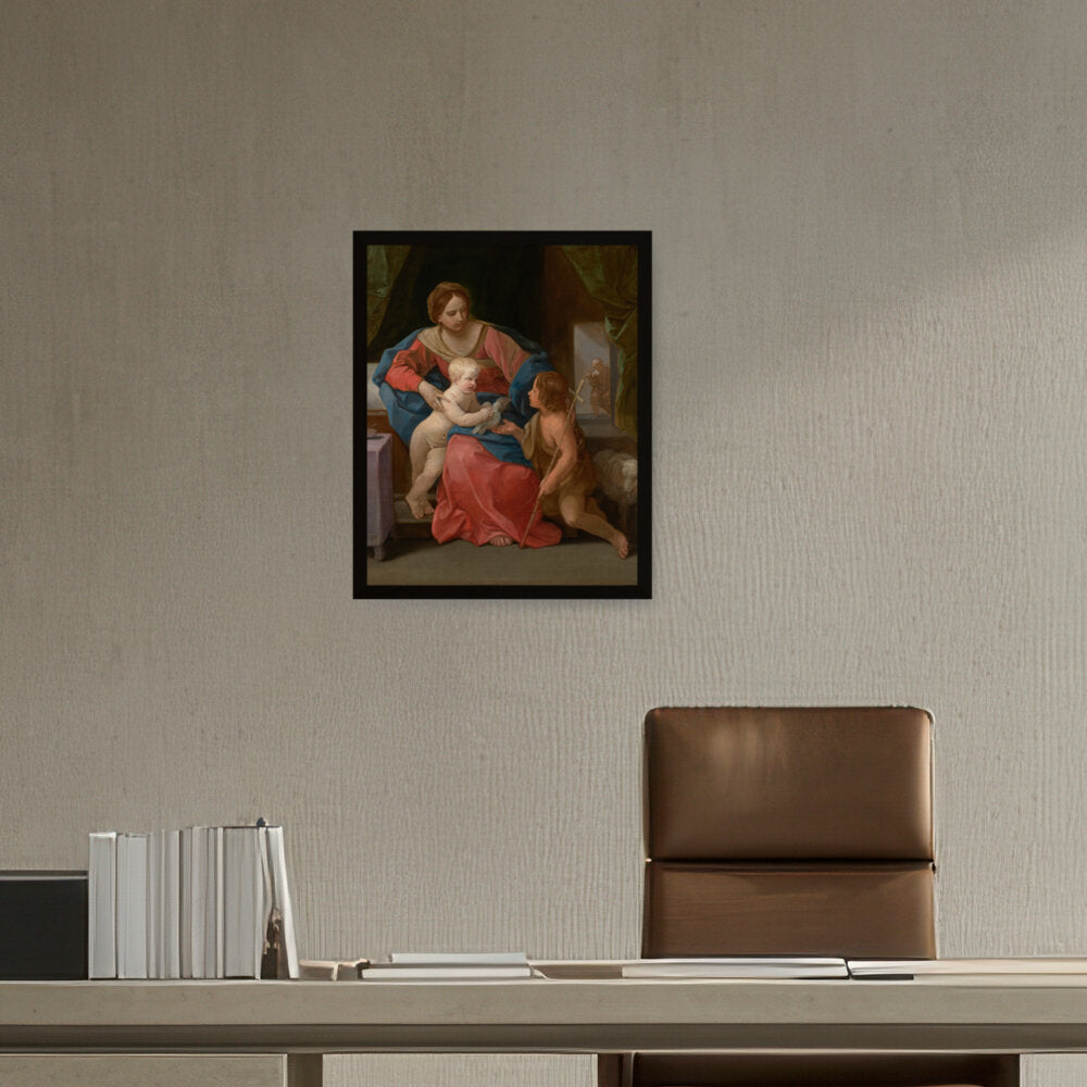 The Virgin And Child - Framed Canvas