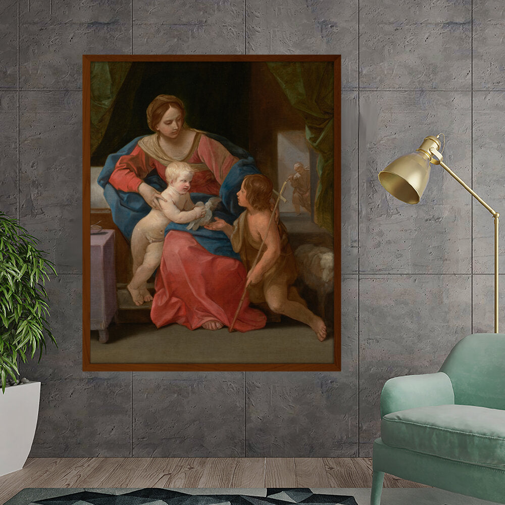 The Virgin And Child - Framed Canvas