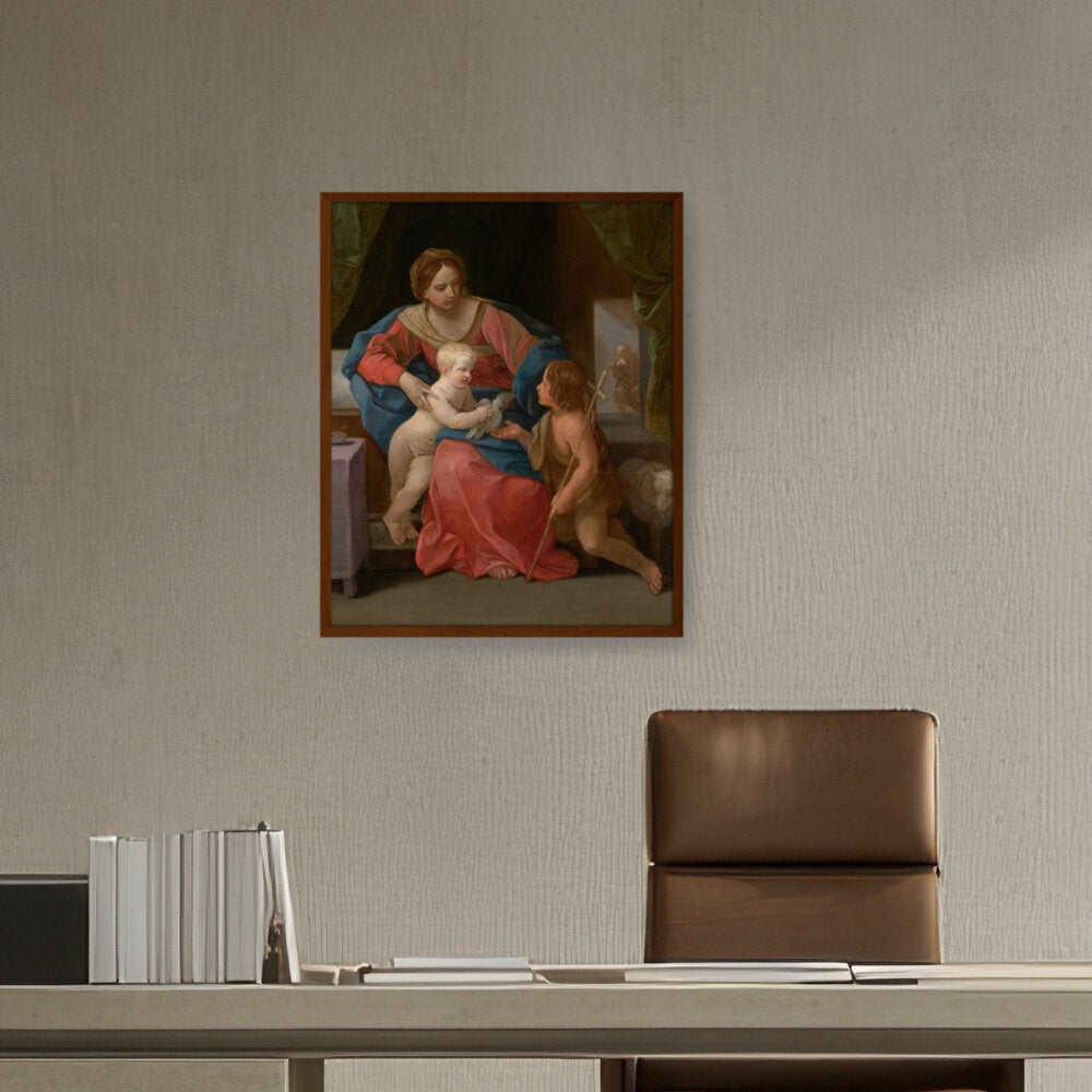 The Virgin And Child - Framed Canvas