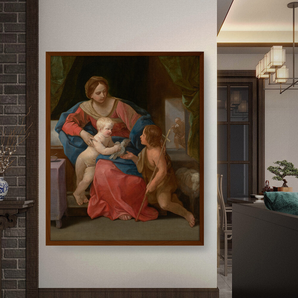 The Virgin And Child - Framed Canvas