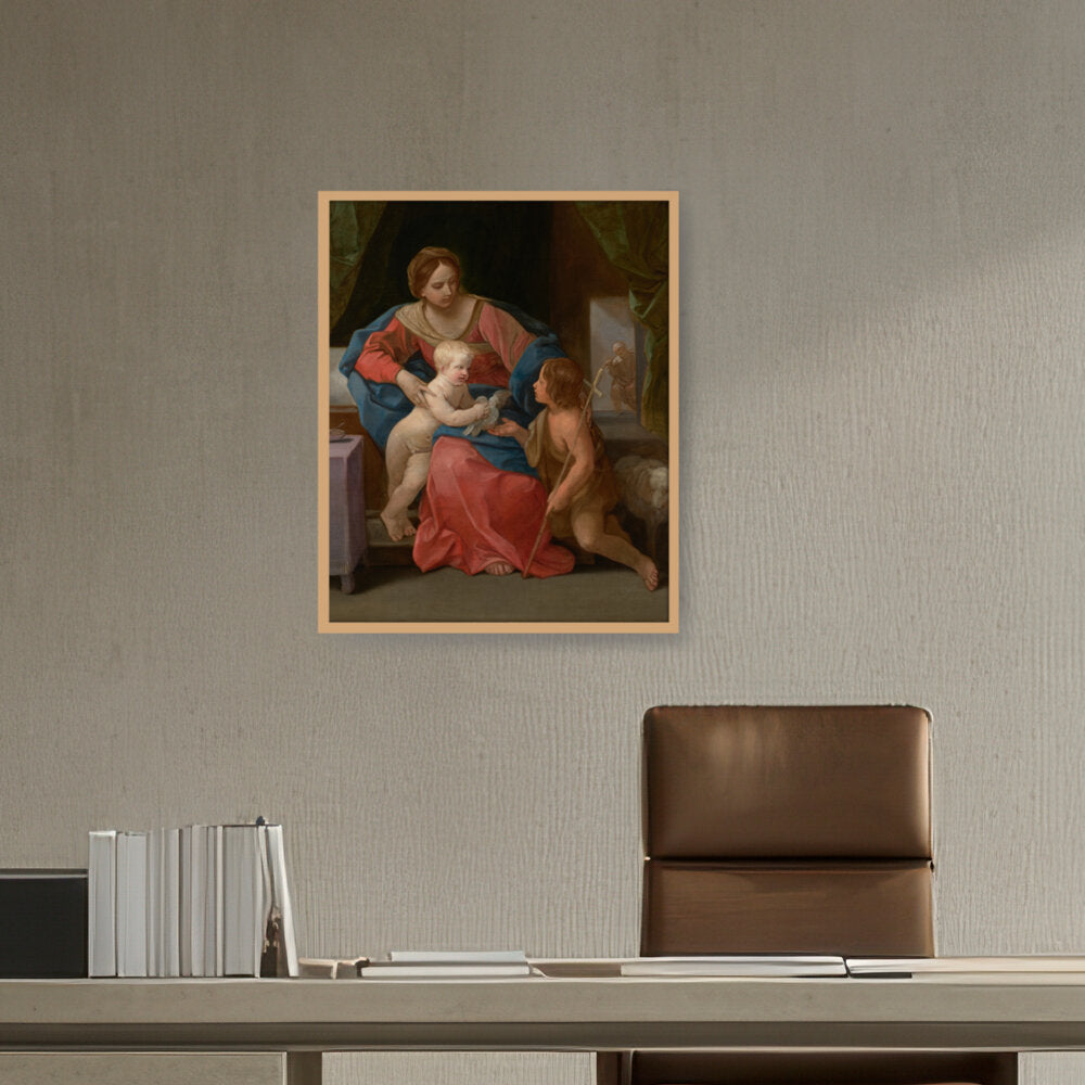 The Virgin And Child - Framed Canvas