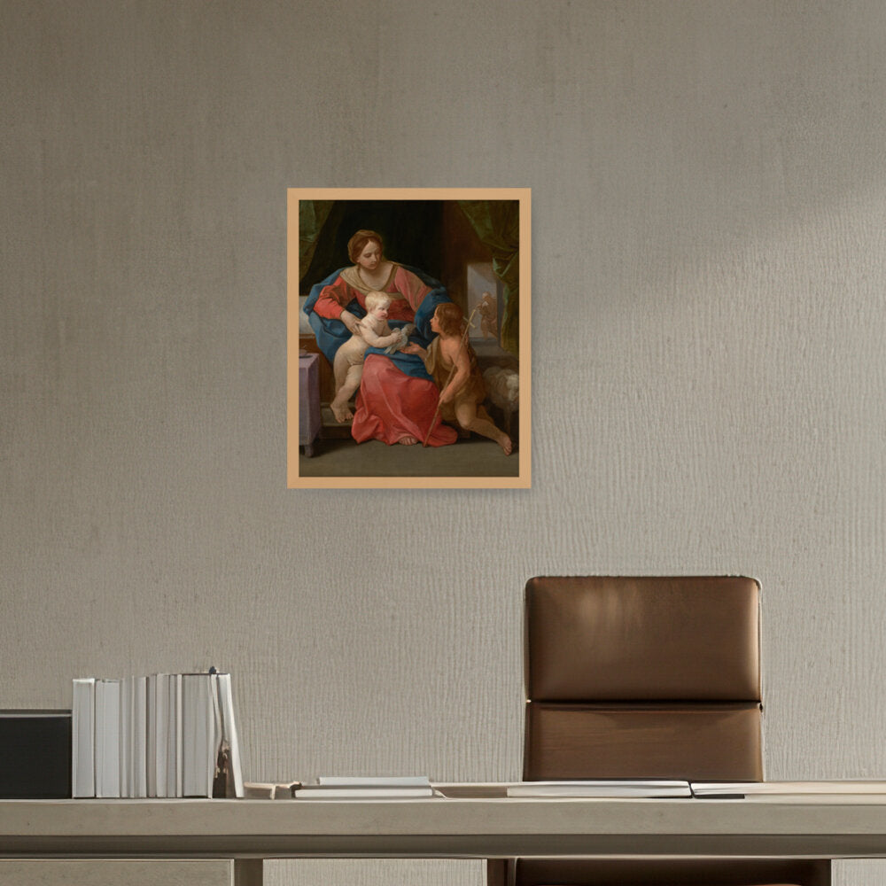 The Virgin And Child - Framed Canvas