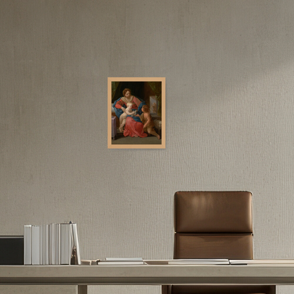 The Virgin And Child - Framed Canvas