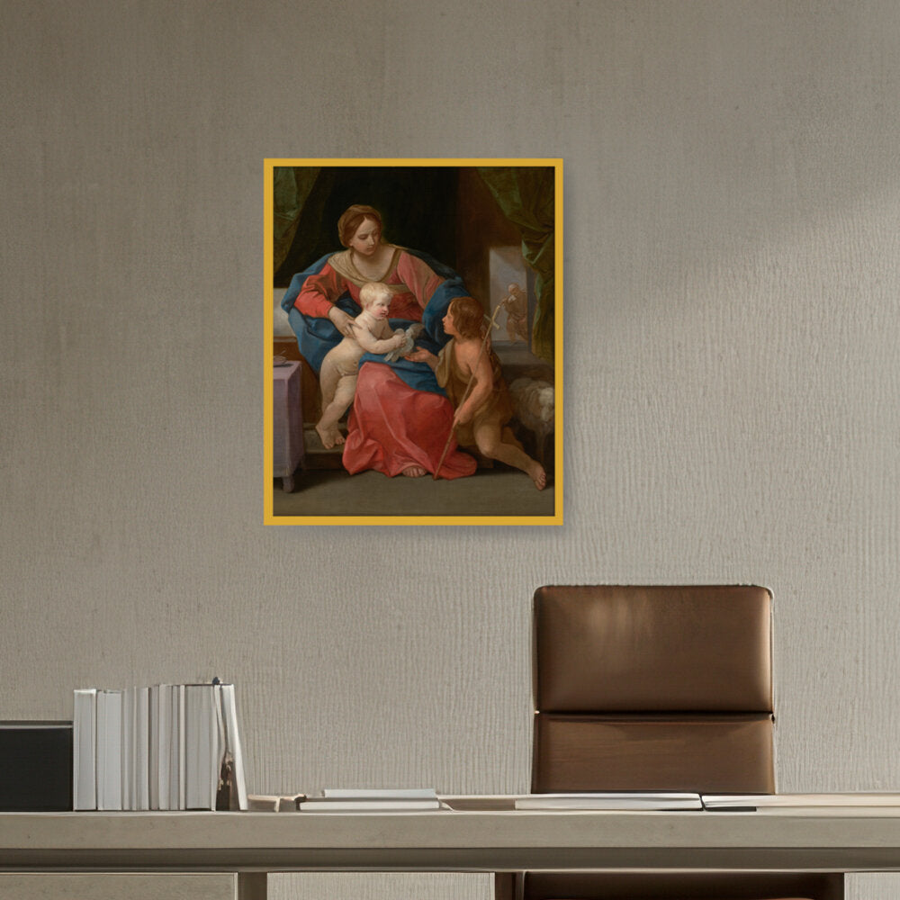 The Virgin And Child - Framed Canvas