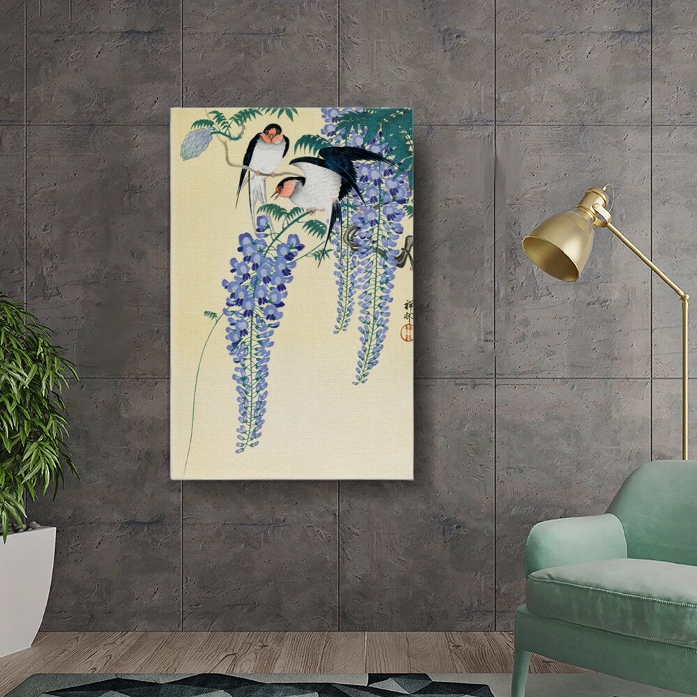 Swallows And Wisteria