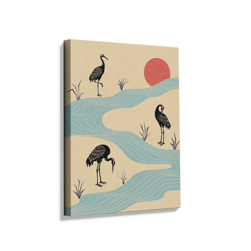 Picasoul - Picasoul Curated - Serene Cranes At Dusk - Wall Decor