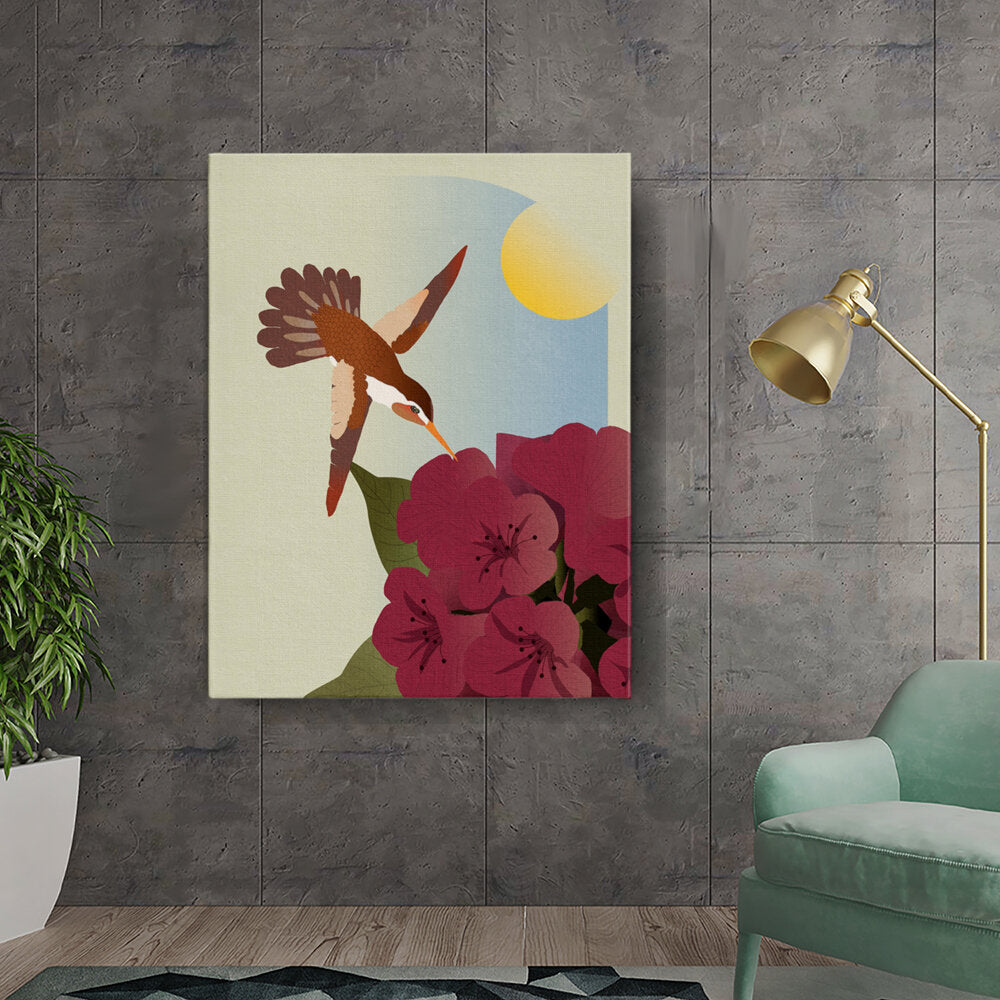 Hummingbird And Blooms