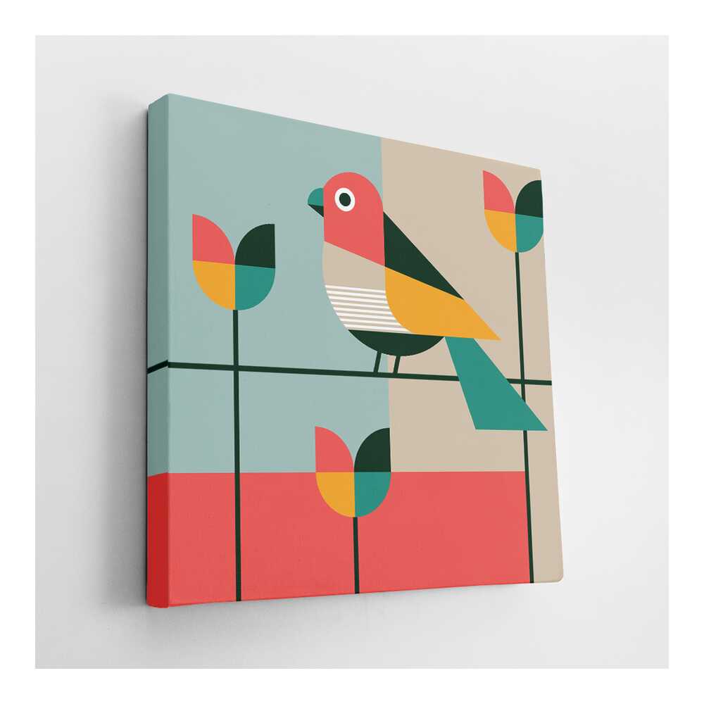 Picasoul - Picasoul Curated - Colorful Bird Among Flowers - Wall Decor