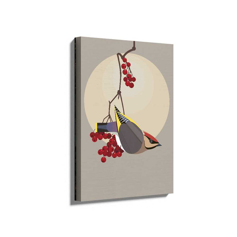 Picasoul - Picasoul Curated - Bird On Red Berries - Wall Decor