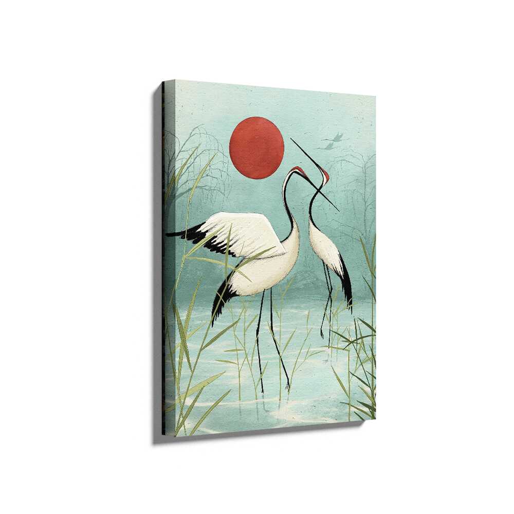 Picasoul - Picasoul Curated - Cranes By The Red Sun - Wall Decor