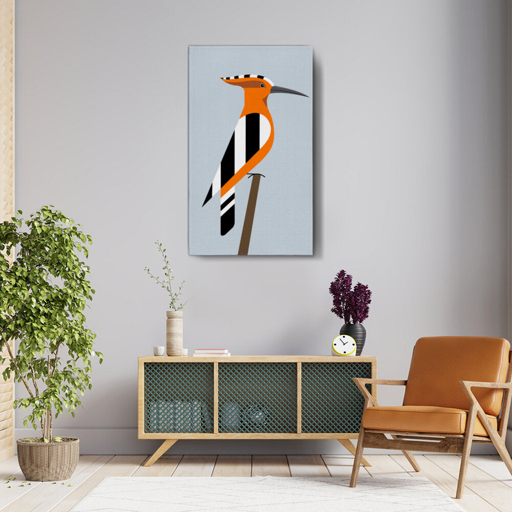 Stylized Hoopoe Bird
