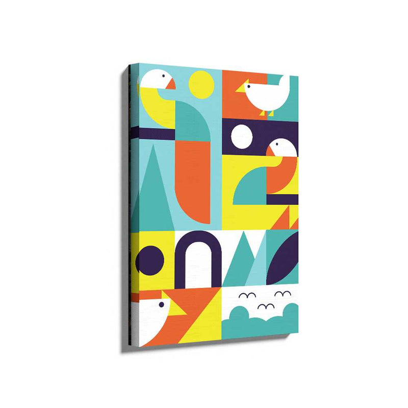 Picasoul - Picasoul Curated - Colorful Birds And Shapes - Wall Decor
