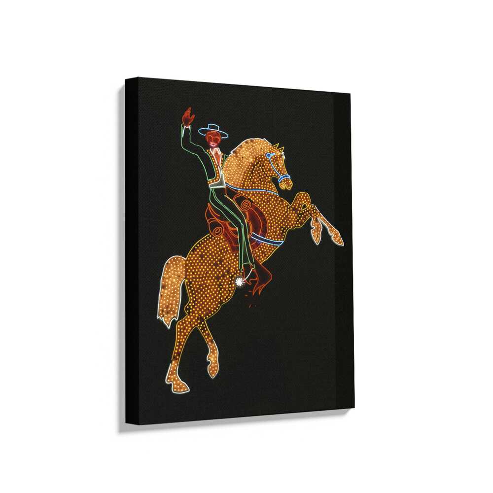 Picasoul - Picasoul Curated - The Neon Cowboy On Horseback - Wall Decor
