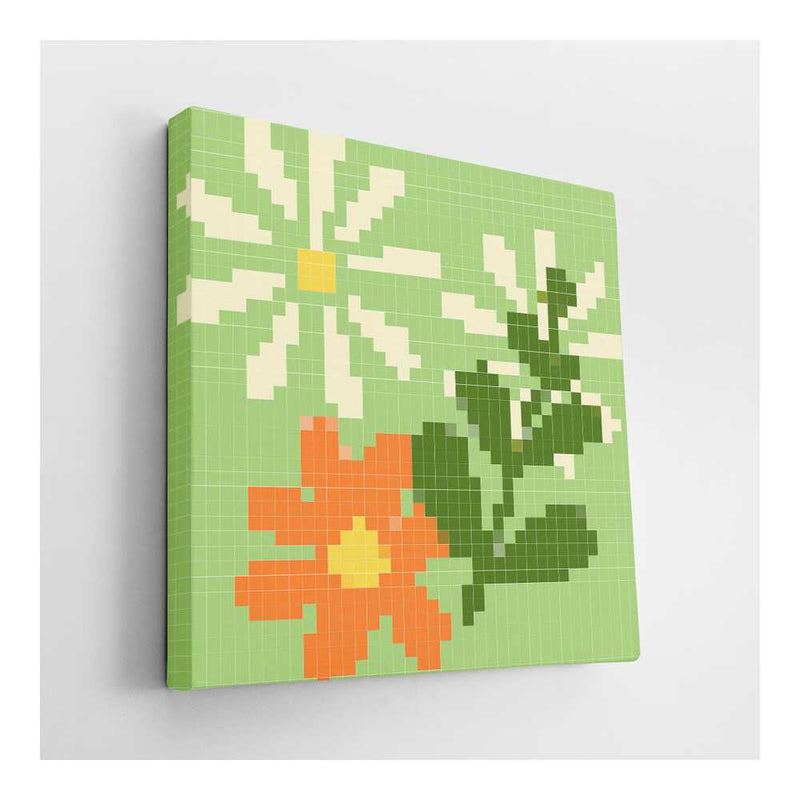 Picasoul - Picasoul Curated - Pixelated Floral Bliss - Wall Decor