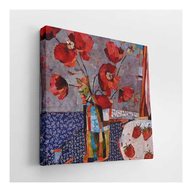 Picasoul - Picasoul Curated - Vibrant Poppies And Strawberries - Wall Decor