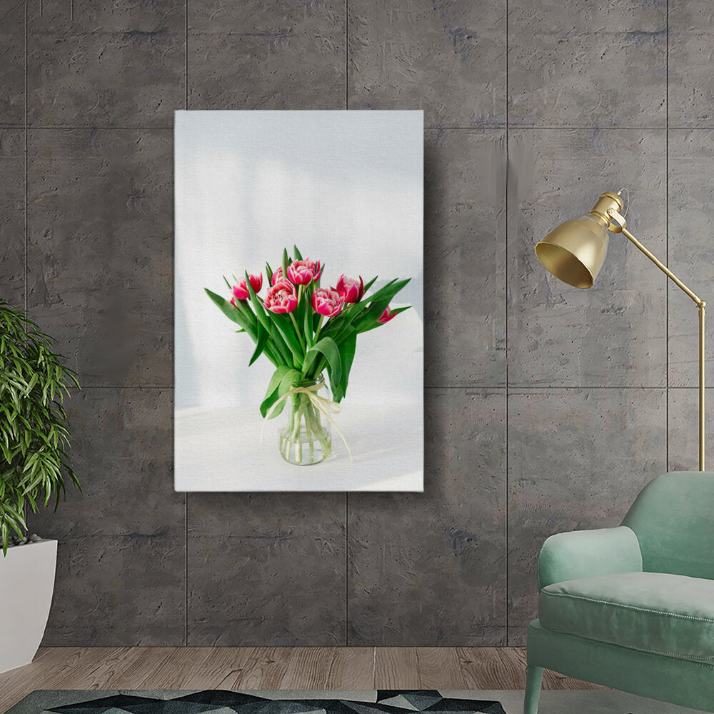 Pink Tulips In A Vase
