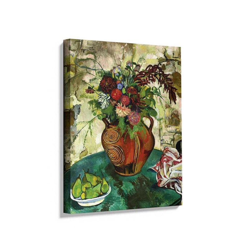 Picasoul - Picasoul Curated - Vase With Flowers And Pears - Wall Decor