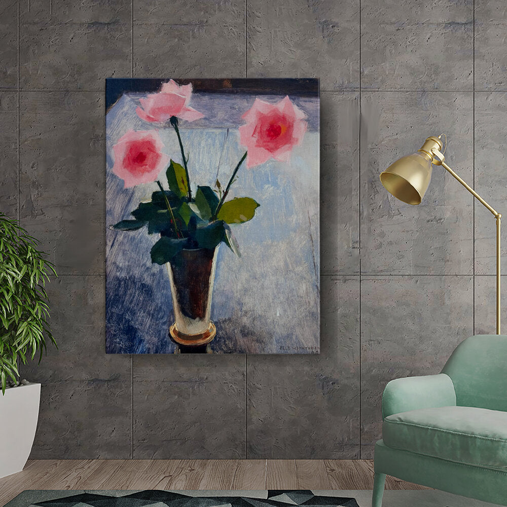 Pink Roses In A Vase