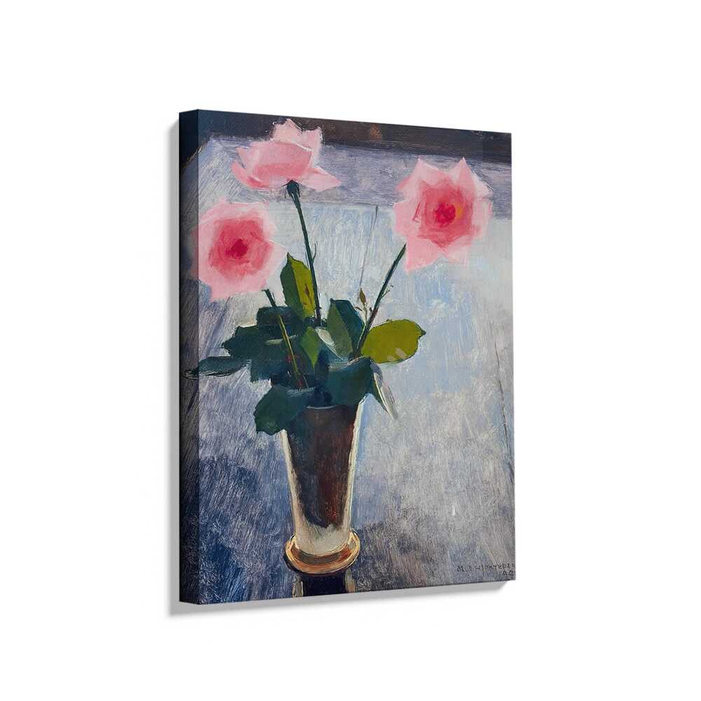 Picasoul - Picasoul Curated - Pink Roses In A Vase - Wall Decor