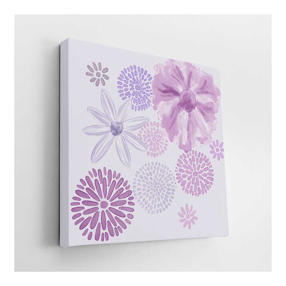 Picasoul - Picasoul Curated - Floral Patterns In Purple - Wall Decor