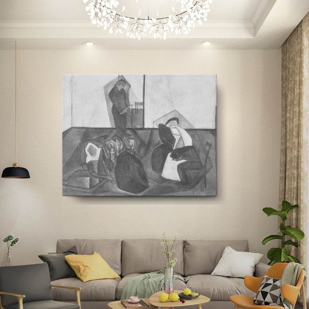 Abstract Figures In A Room
