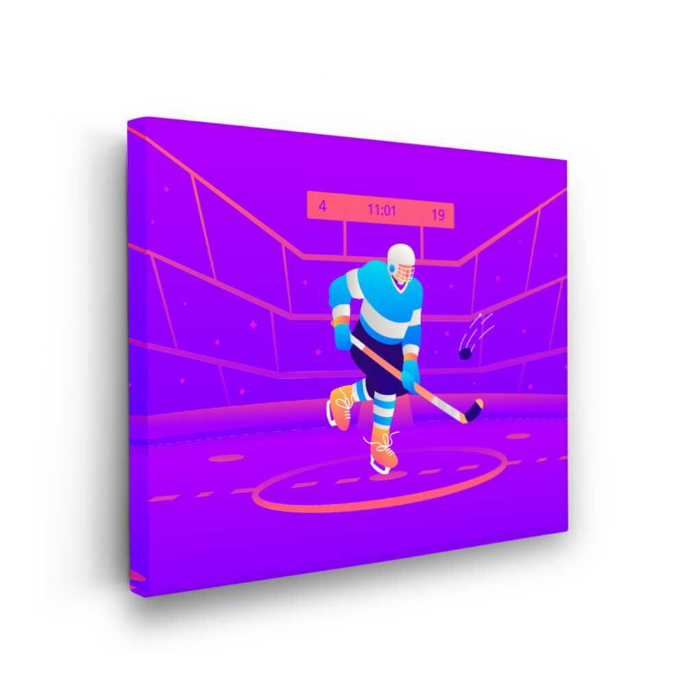 Picasoul - Picasoul Curated - Hockey Player In Action - Wall Decor