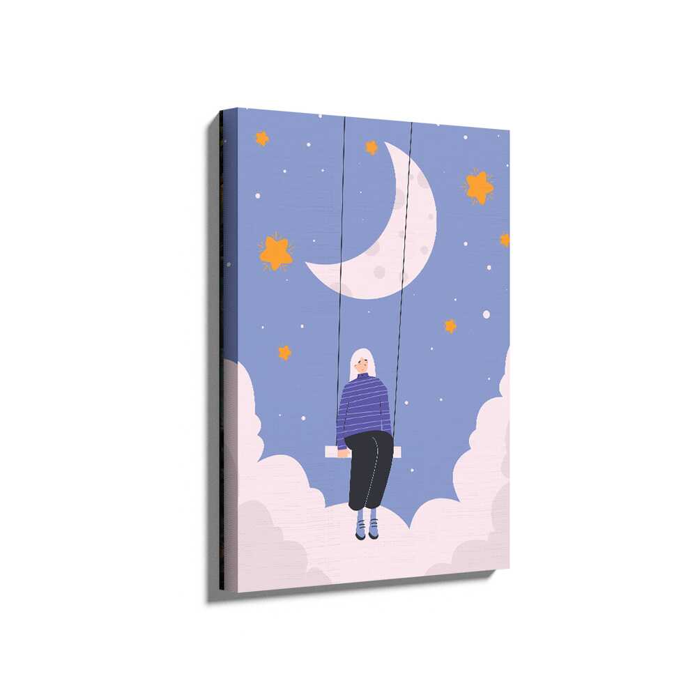 Picasoul - Picasoul Curated - Dreamy Swing Under The Moon - Wall Decor