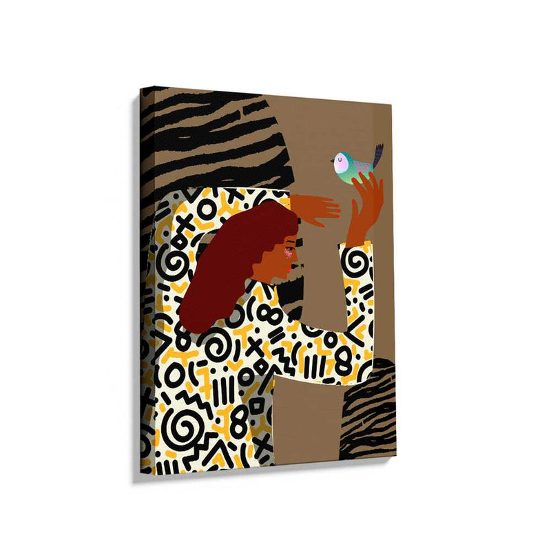 Picasoul - Picasoul Curated - Woman With Bird - Wall Decor