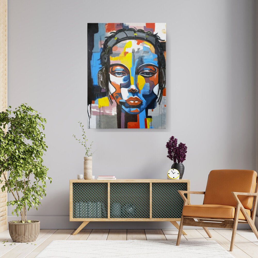 Colorful Portrait With Headphones