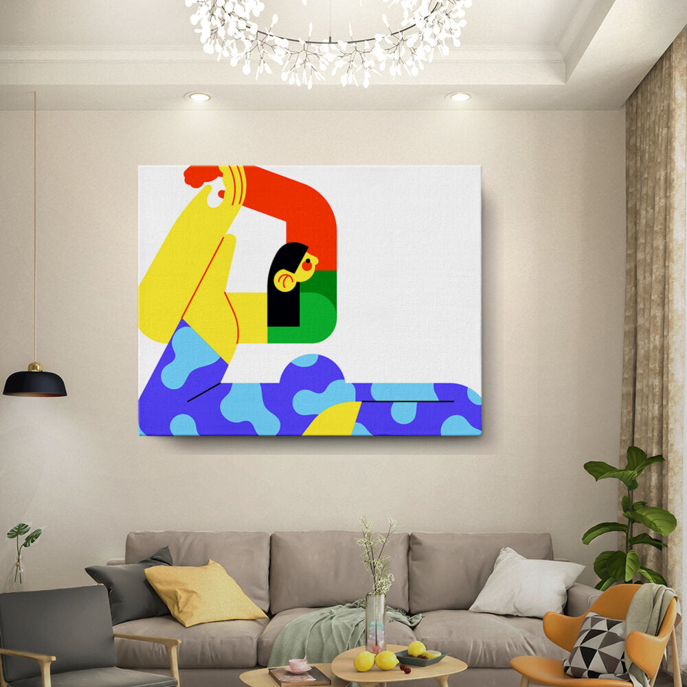 Woman In Colorful Forms