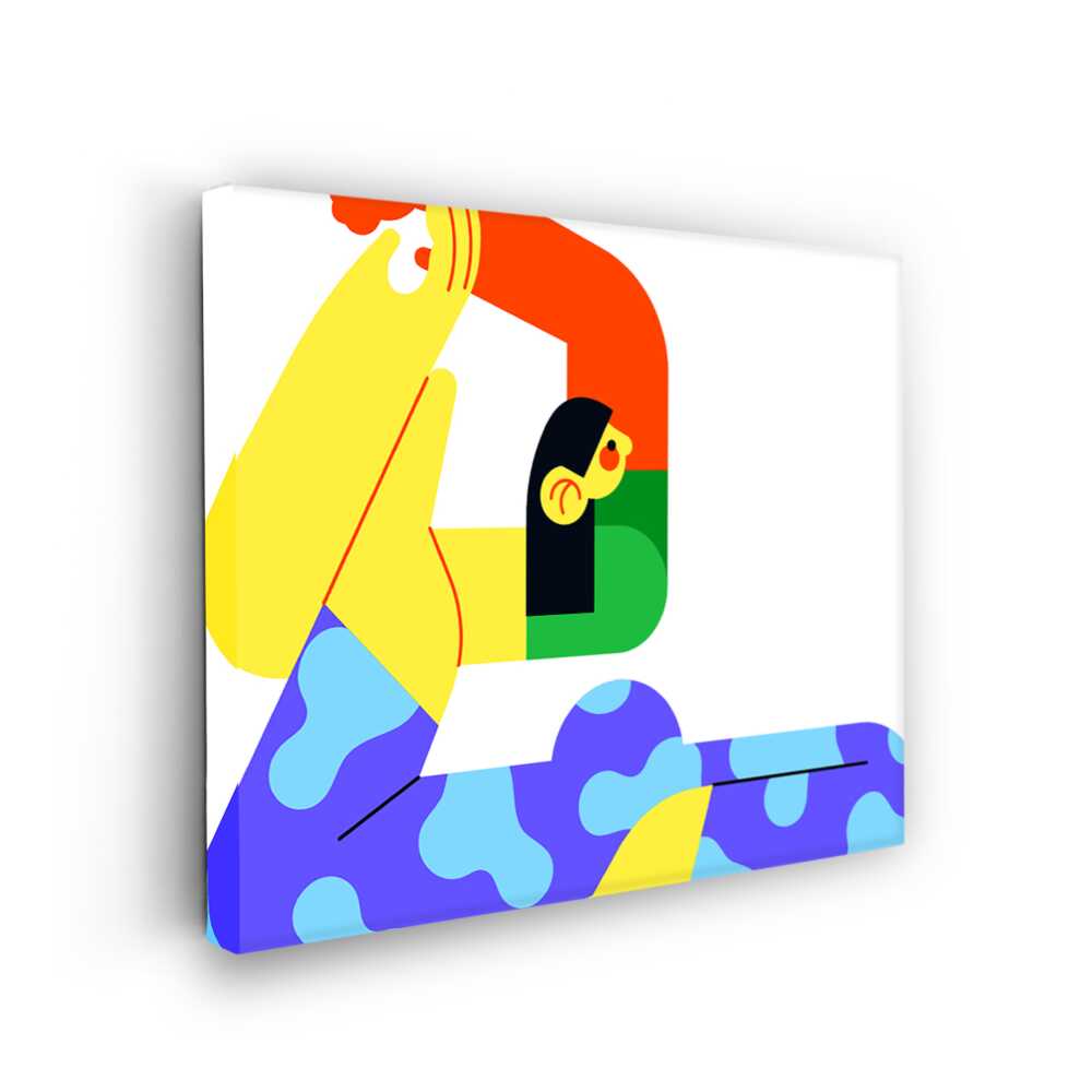 Picasoul - Picasoul Curated - Woman In Colorful Forms - Wall Decor