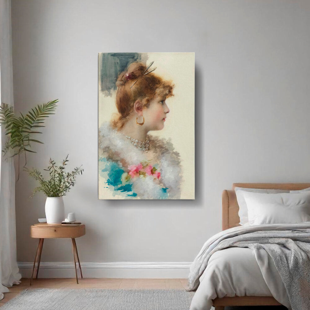 Elegant Woman In Profile