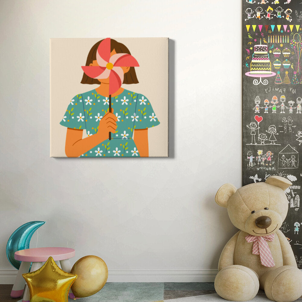 Girl With Pinwheel