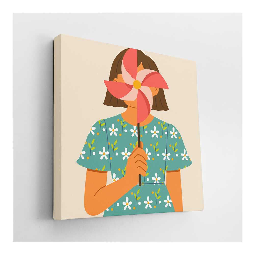 Picasoul - Picasoul Curated - Girl With Pinwheel - Wall Decor