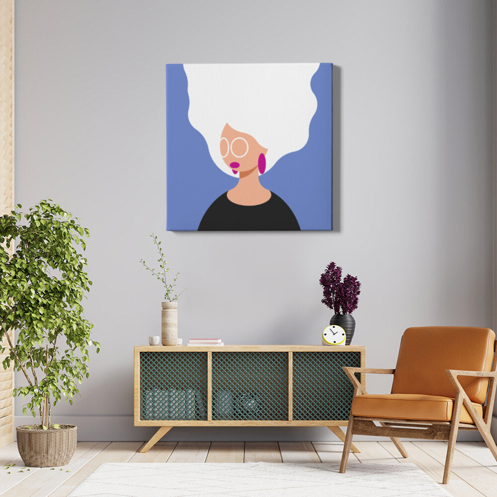 Stylized Woman With White Hair