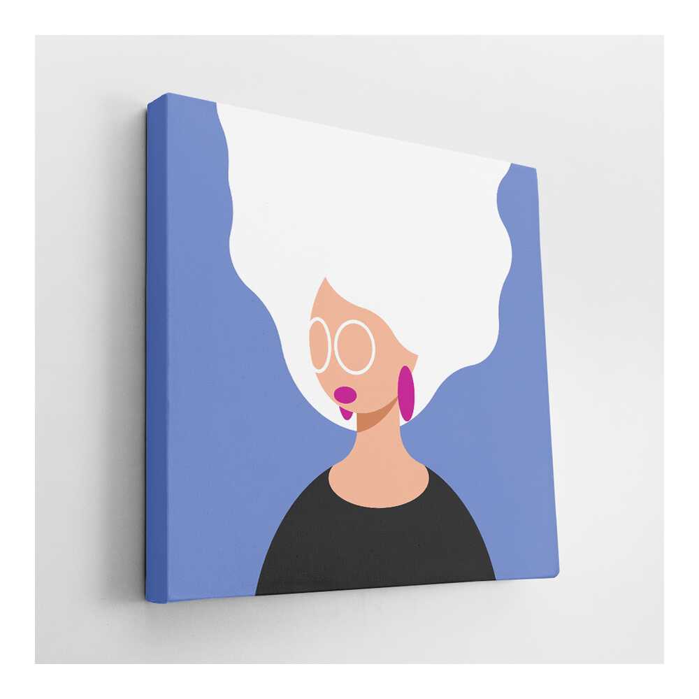 Picasoul - Picasoul Curated - Stylized Woman With White Hair - Wall Decor
