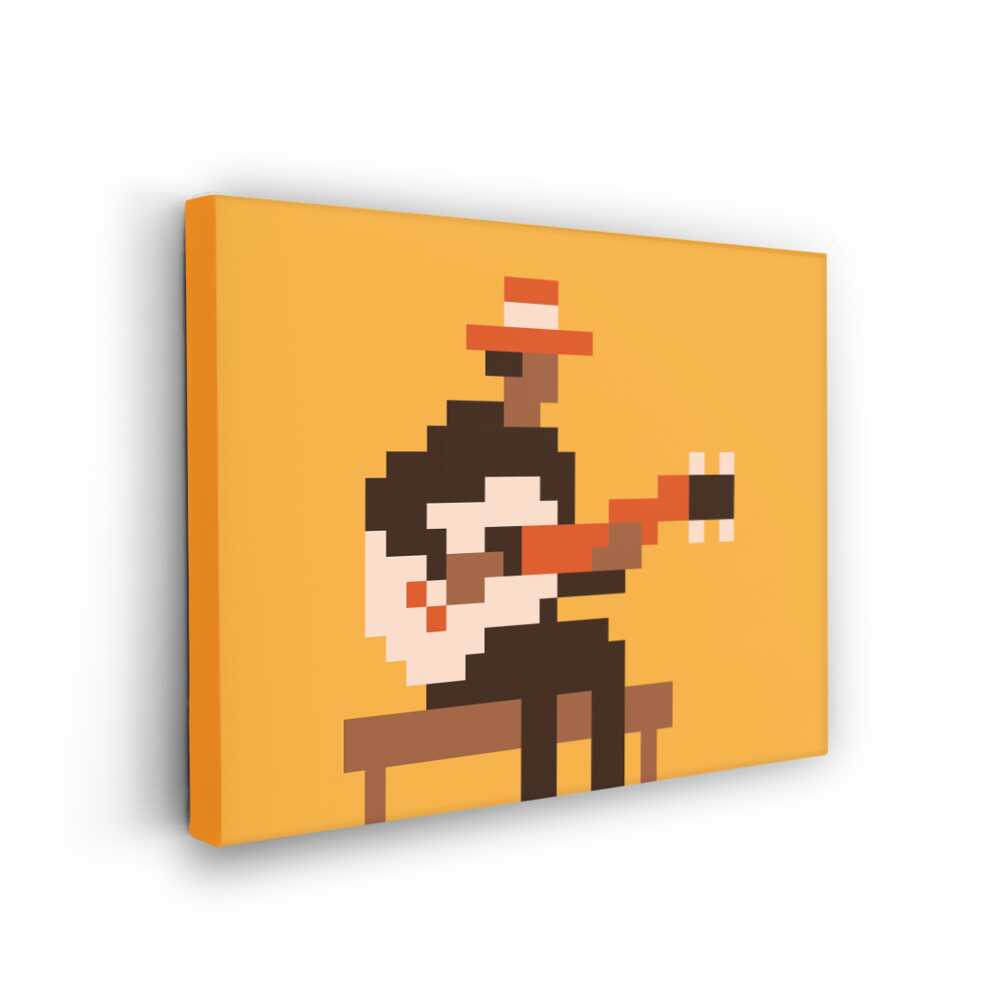 Picasoul - Picasoul Curated - Pixel Guitarist - Wall Decor