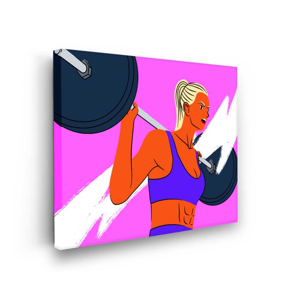 Picasoul - Picasoul Curated - Strong Woman Lifting Weights - Wall Decor