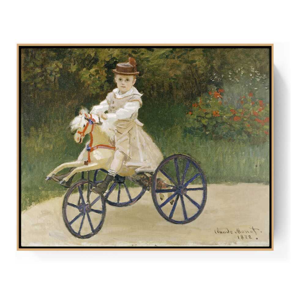 Jean Monet On His Hobby Horse - FLOATING FRAME