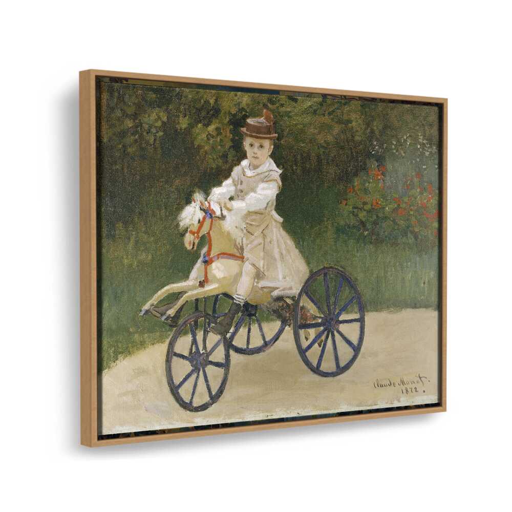 Jean Monet On His Hobby Horse - FLOATING FRAME