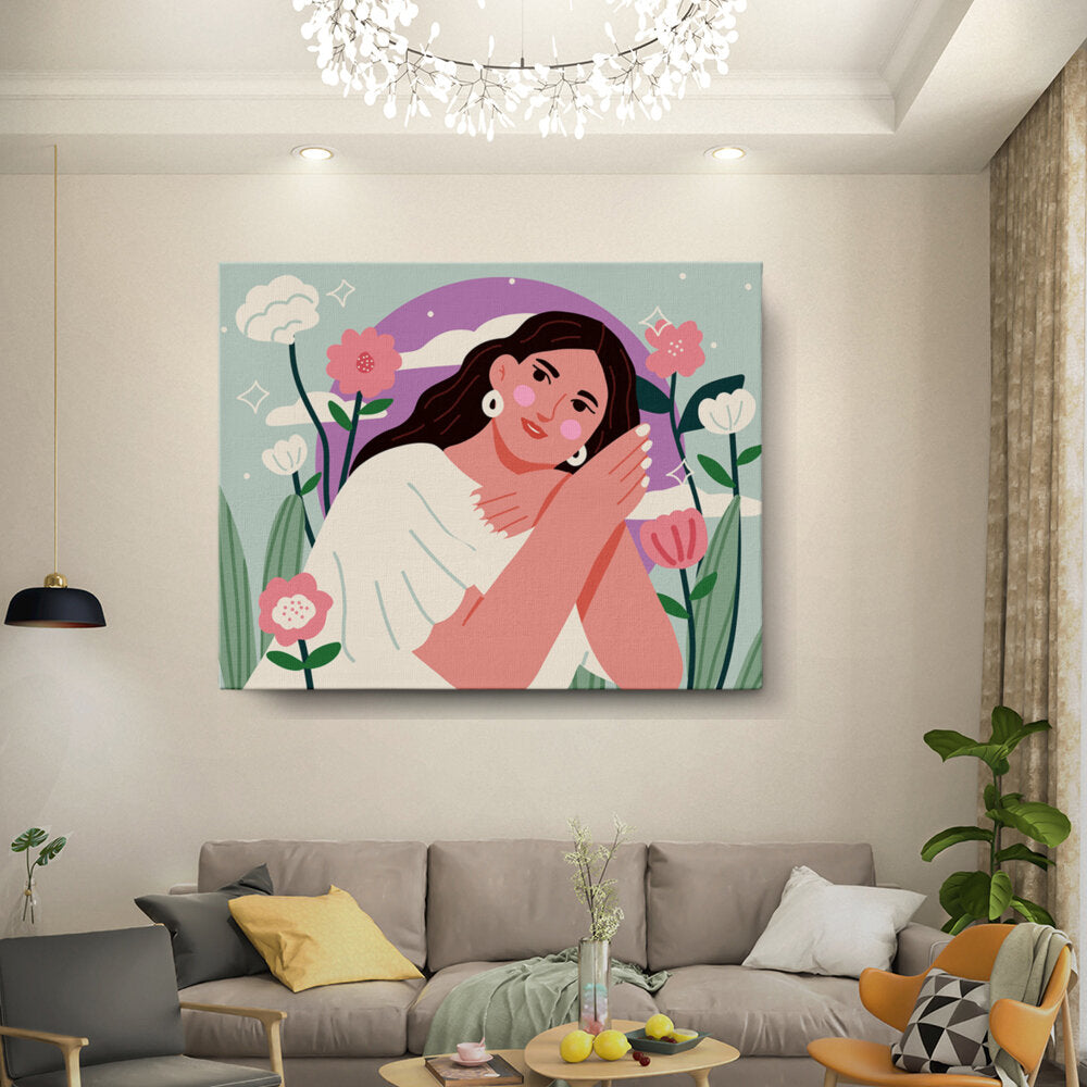 Serene Floral Embrace
