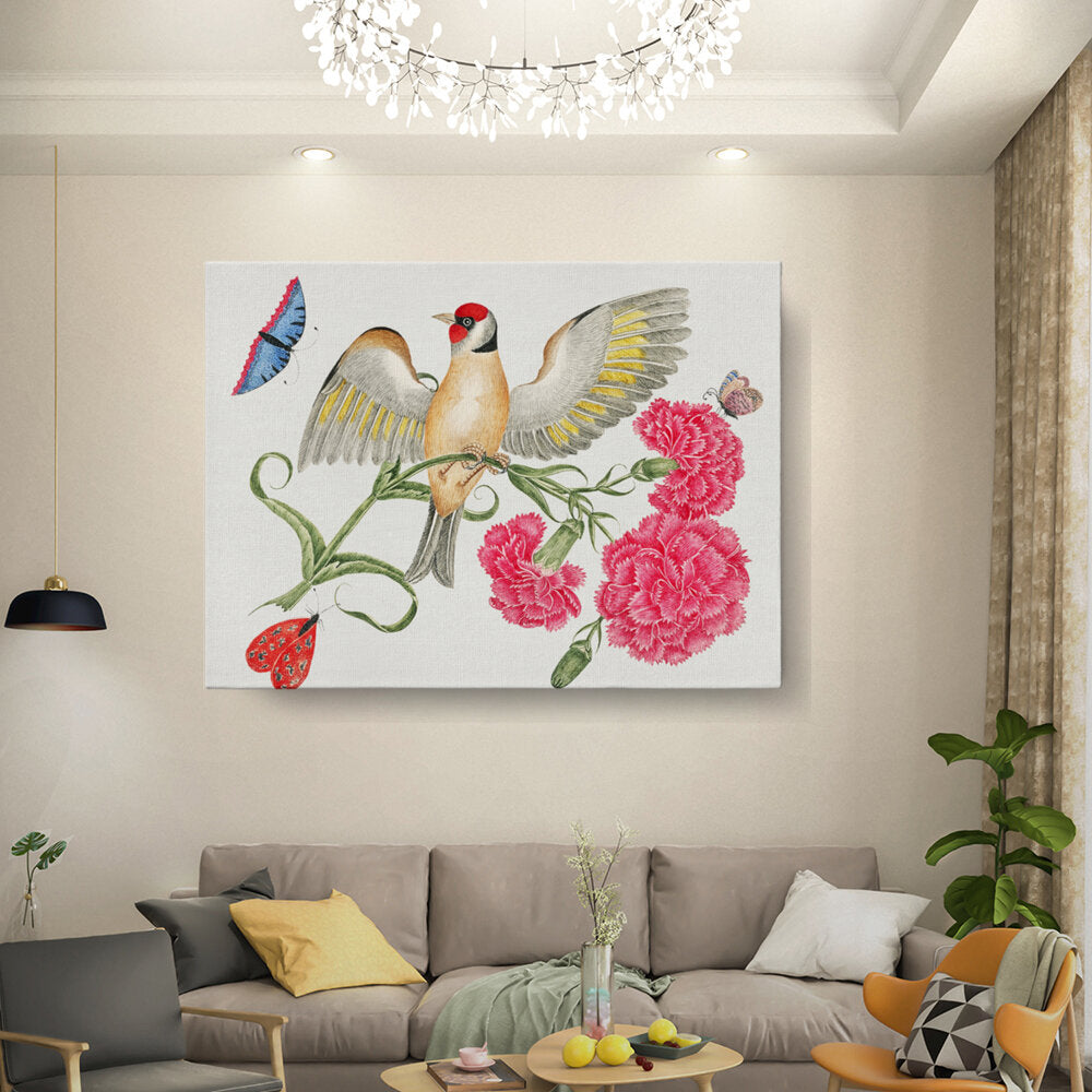 Bird And Flowers