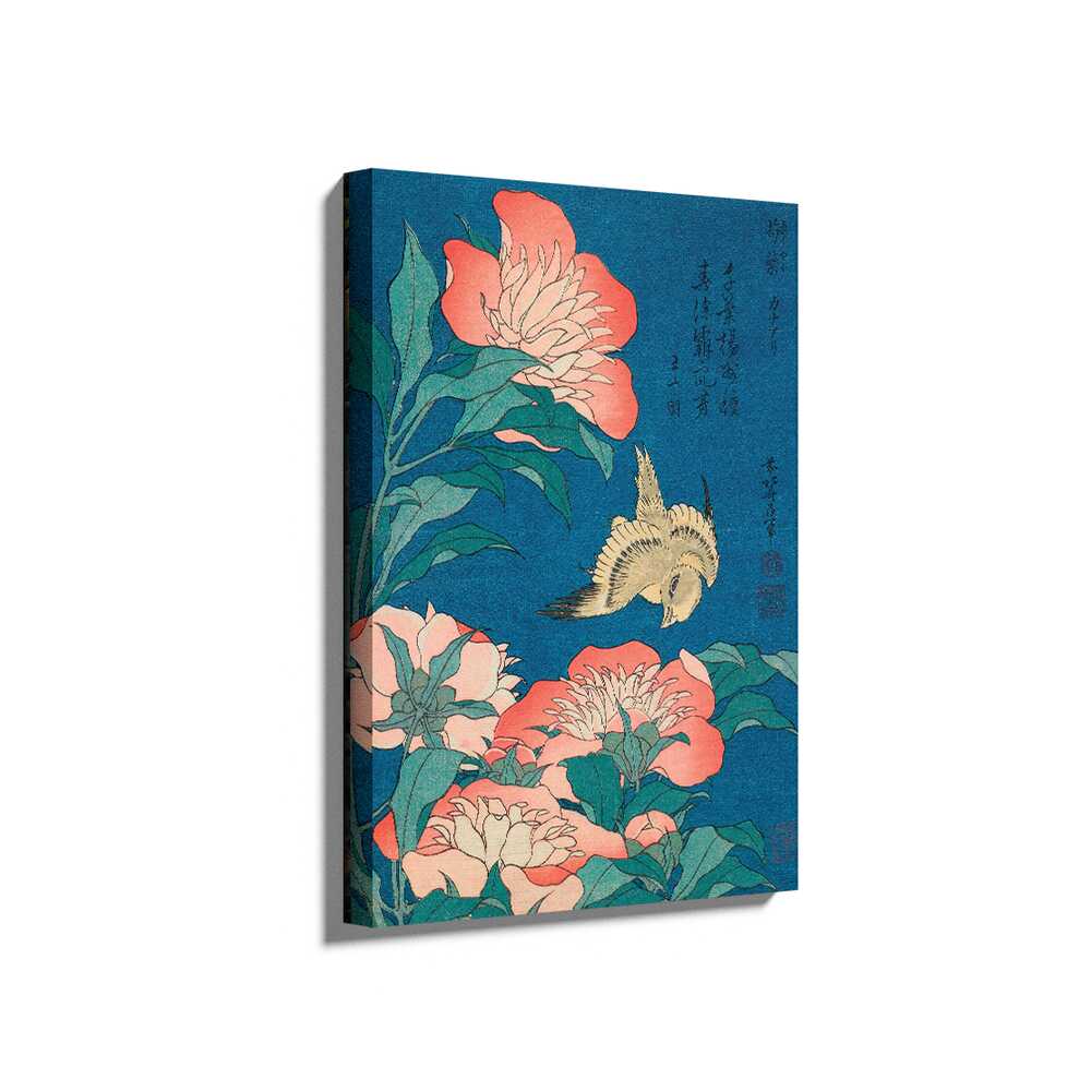 Picasoul - Picasoul Curated - Peonies And Bird - Wall Decor