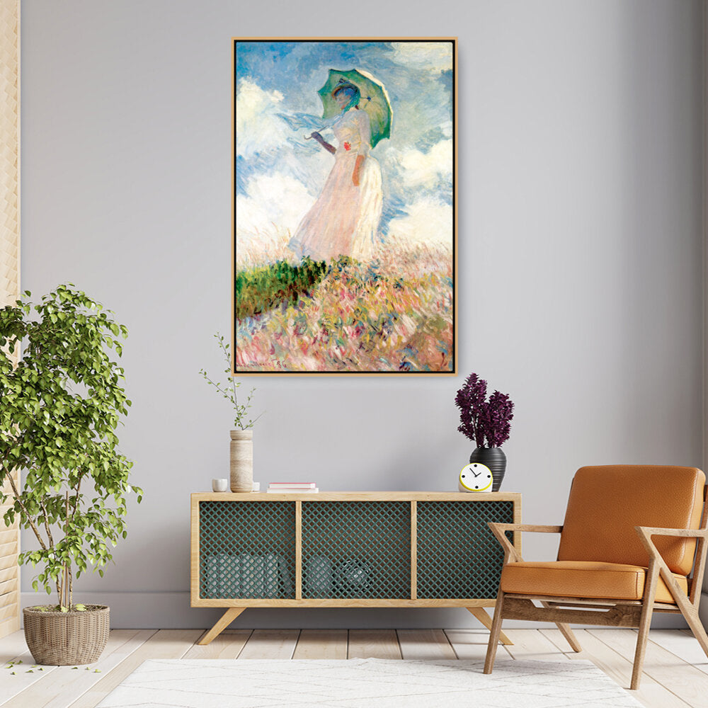 Woman With Umbrella - FLOATING FRAME