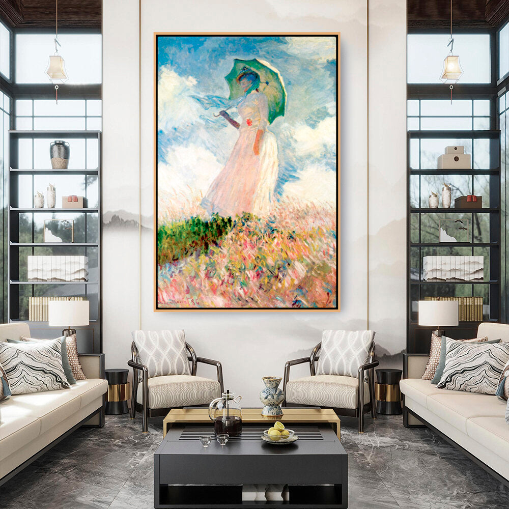 Woman With Umbrella - FLOATING FRAME
