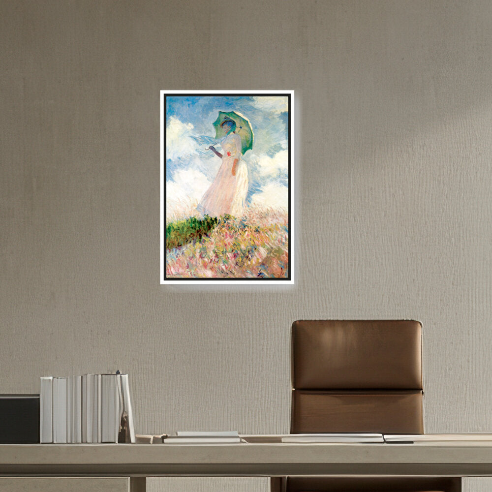 Woman With Umbrella - FLOATING FRAME