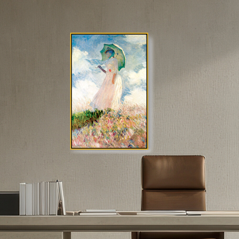 Woman With Umbrella - FLOATING FRAME