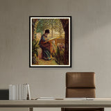 Artist1 - Art - Madame Monet Embroidering - WALL MOUNT FRAME