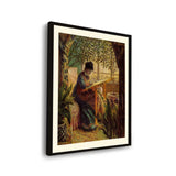 Madame Monet Embroidering - WALL MOUNT FRAME